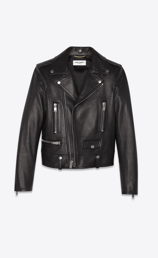 SAINT LAURENT レザージャケット レディース クラシック モーターサイクル ジャケット(ブラック/レザー) a_V4